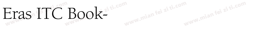 Eras ITC Book字体转换